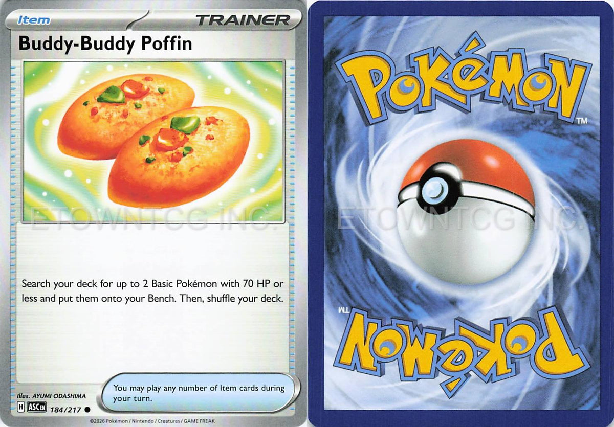 BUDDY-BUDDY POFFIN 184/217 C ASCENDED HEROES POKEMON NM