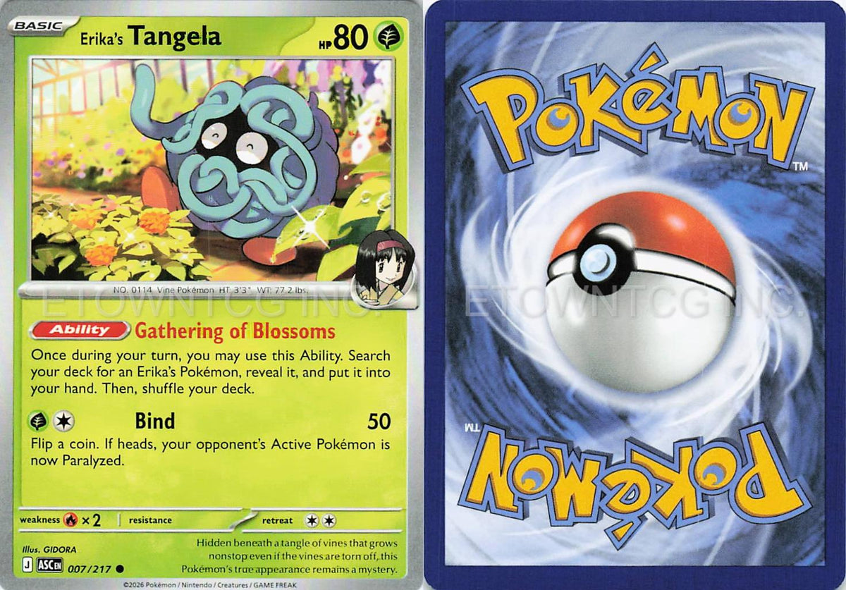ERIKA'S TANGELA 007/217 C ASCENDED HEROES POKEMON NM