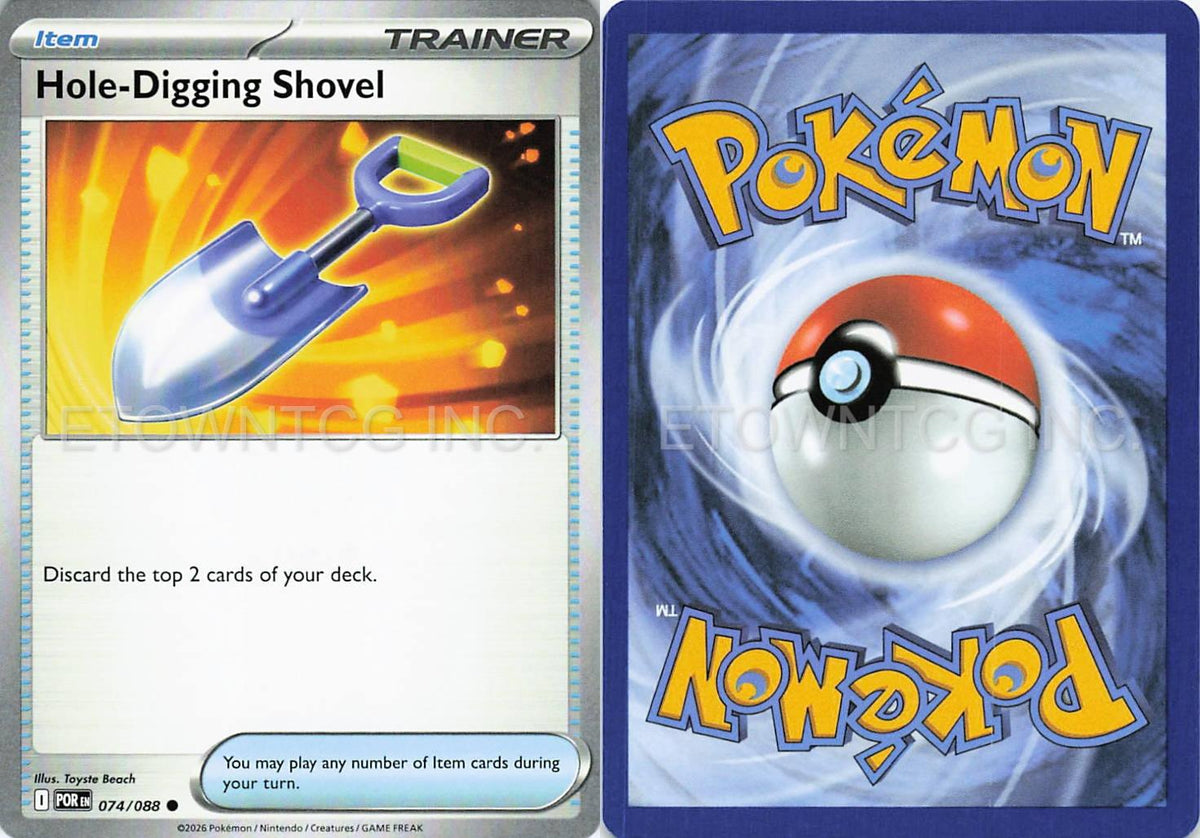 HOLE-DIGGING SHOVEL 074/088 C PERFECT ORDER POKEMON NM