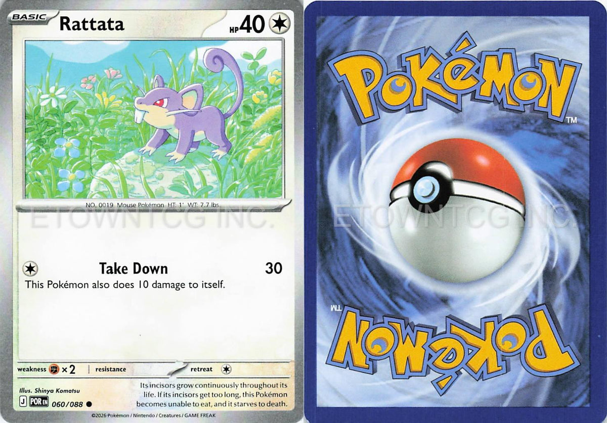 RATTATA 060/088 C PERFECT ORDER POKEMON NM