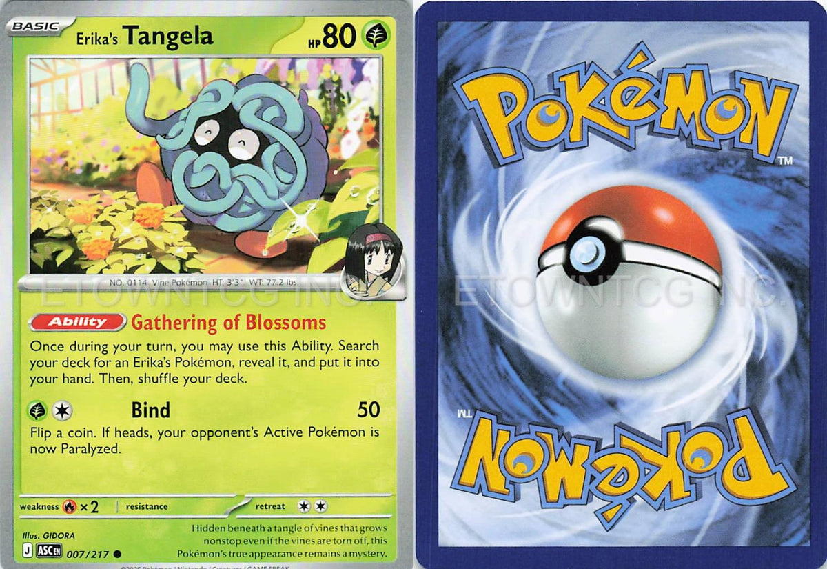 ERIKA'S TANGELA 007/217 C ASCENDED HEROES POKEMON NM