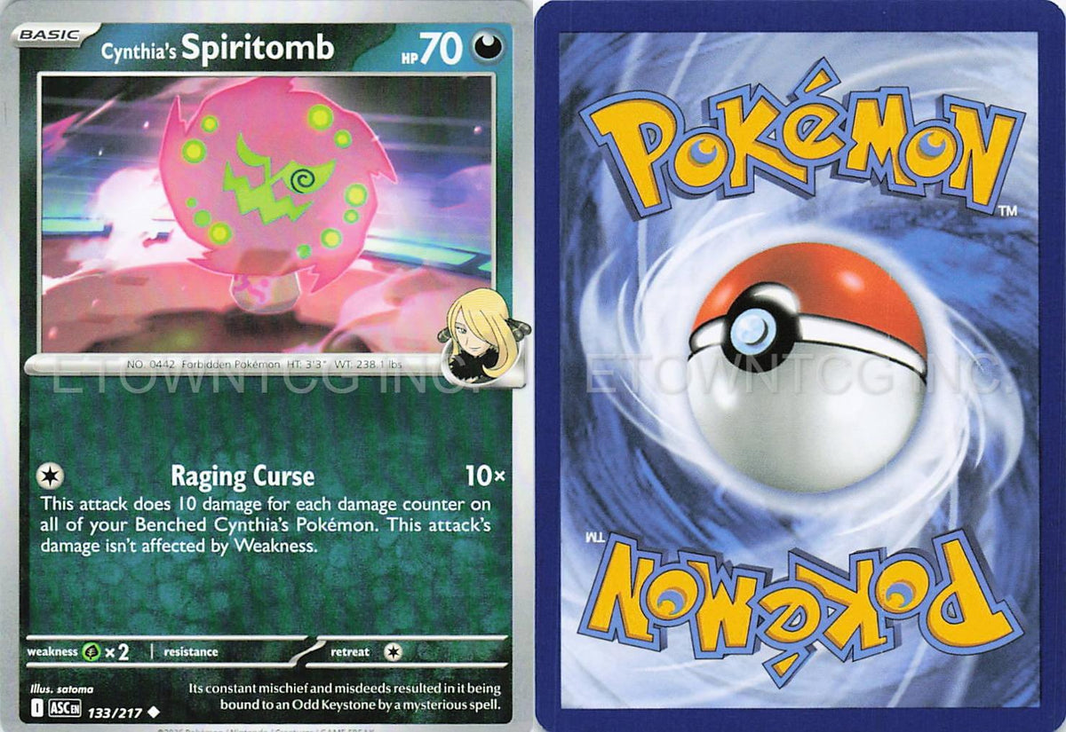 CYNTHIA'S SPIRITOMB 133/217 UC ASCENDED HEROES POKEMON NM