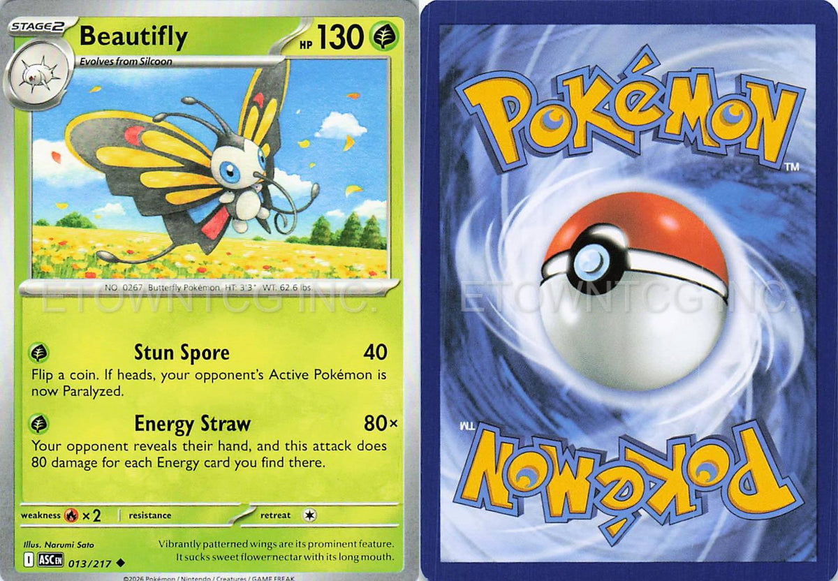 BEAUTIFLY 013/217 UC ASCENDED HEROES POKEMON NM