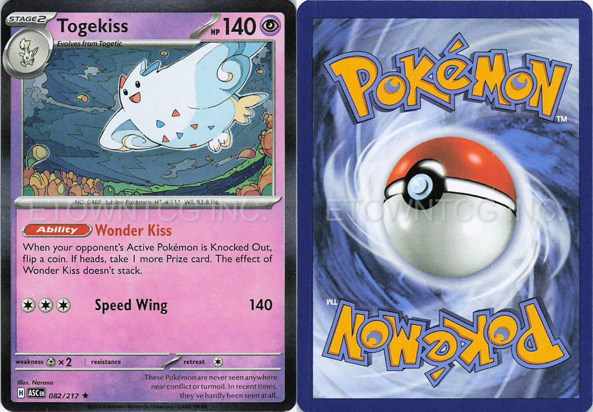 TOGEKISS 082/217 R ASCENDED HEROES POKEMON HOLO NM