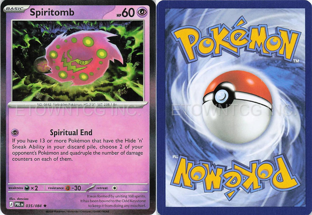SPIRITOMB 035/084 R PITCH BLACK POKEMON HOLO NM