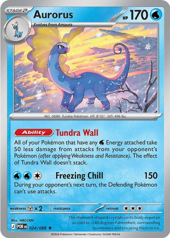 AURORUS 024/088 R PERFECT ORDER POKEMON HOLO NM