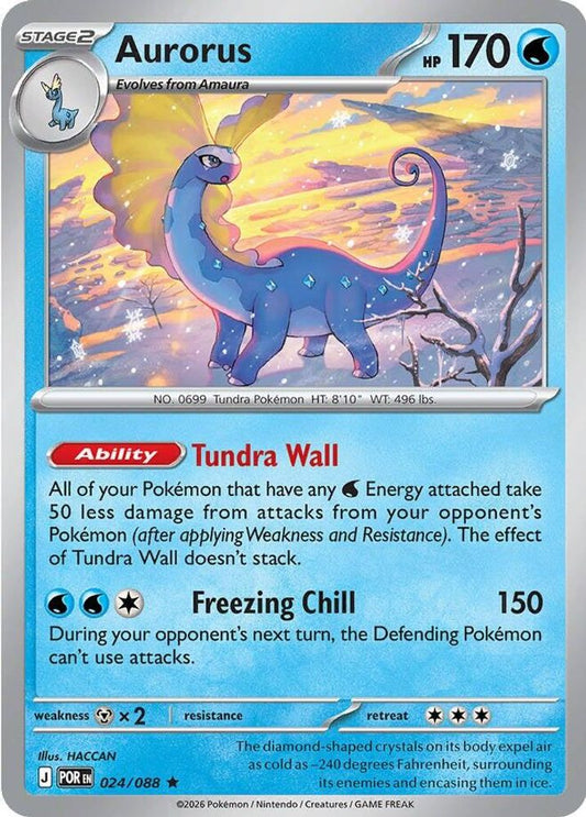 AURORUS 024/088 R PERFECT ORDER POKEMON HOLO NM