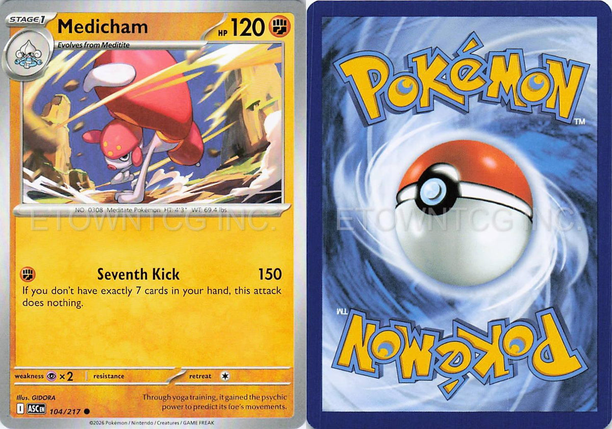 MEDICHAM 104/217 C ASCENDED HEROES POKEMON NM