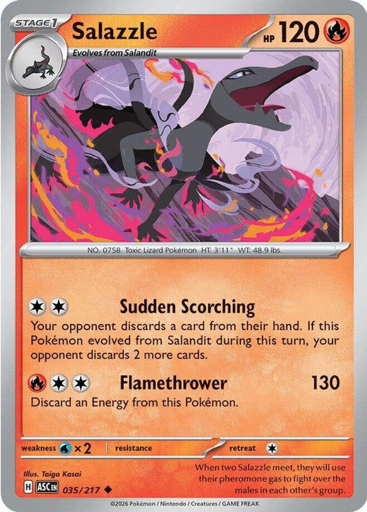 SALAZZLE 035/217 UC ASCENDED HEROES POKEMON NM
