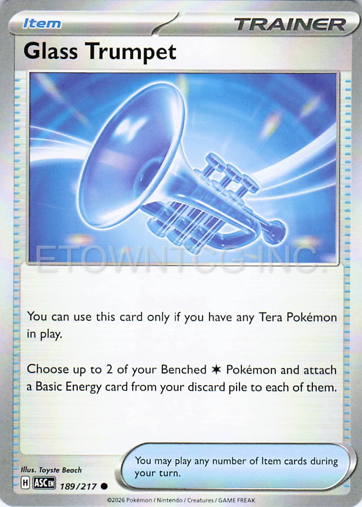 GLASS TRUMPET 189/217 C ASCENDED HEROES POKEMON NM