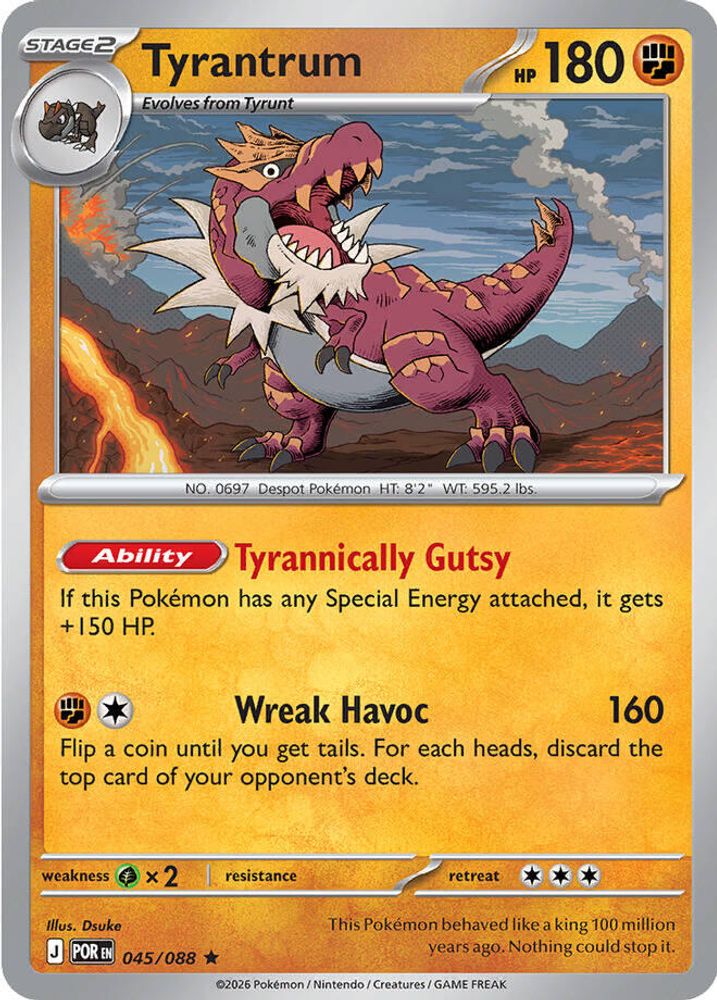 TYRANTRUM 045/088 HOLO R PERFECT ORDER POKEMON NM