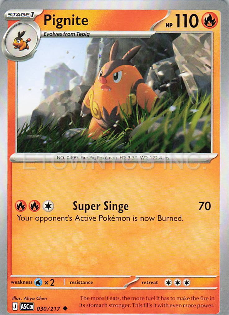 PIGNITE 030/217 UC ASCENDED HEROES POKEMON NM