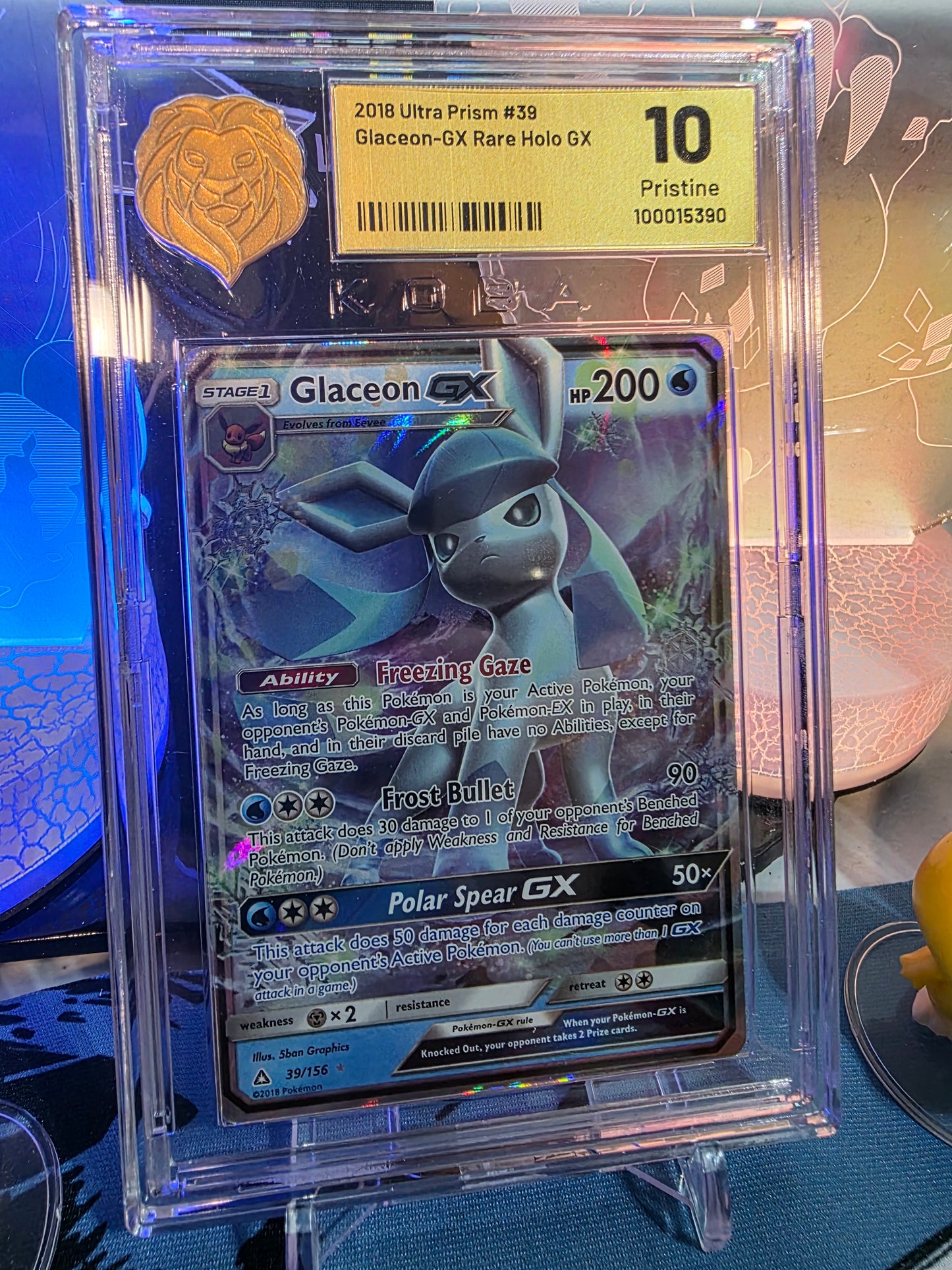 Pokémon Ultra Prism Glaceon GX Pristine 10 Race!