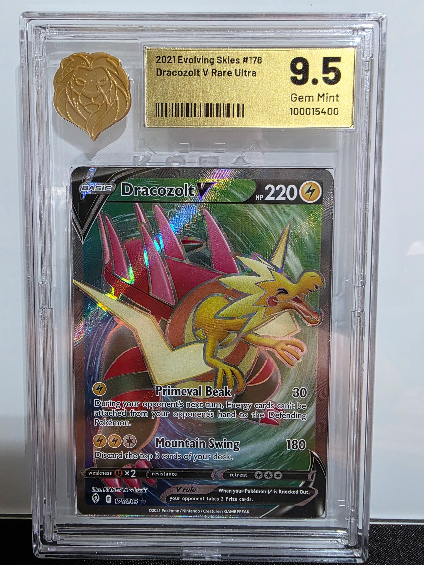 KOBA 9.5 2021 Evolving Skies #178 Dracozolt V Ultra Rare