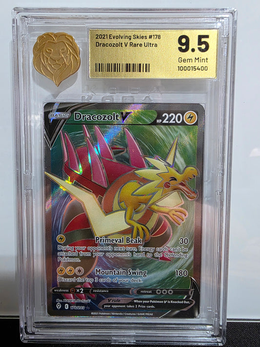 KOBA 9.5 2021 Evolving Skies #178 Dracozolt V Ultra Rare