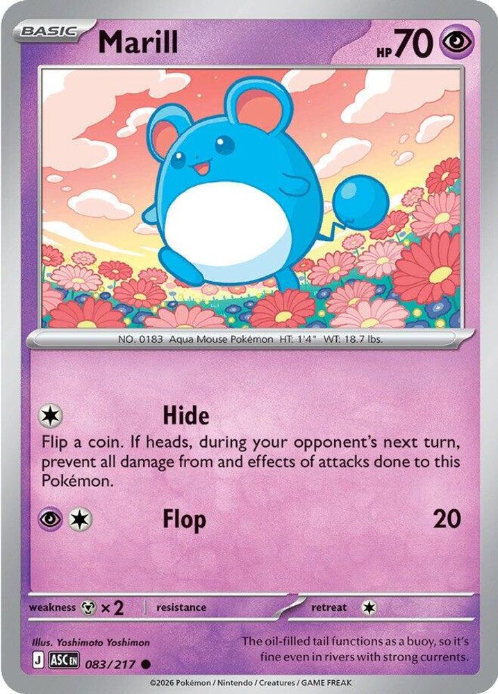 MARILL 083/217 C ASCENDED HEROES POKEMON NM