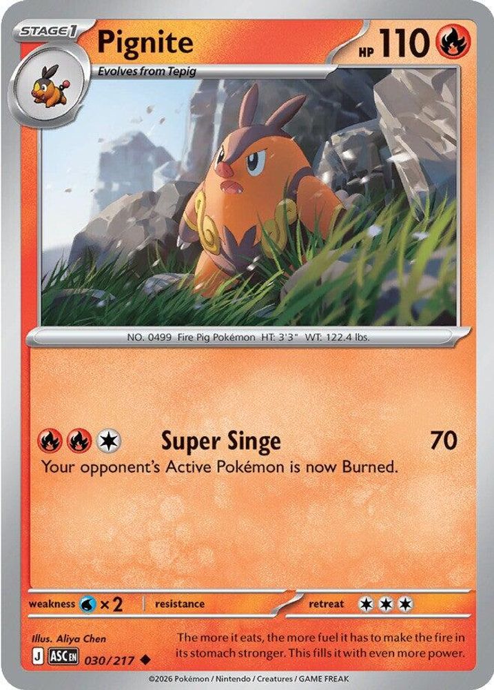 PIGNITE 030/217 UC ASCENDED HEROES POKEMON NM