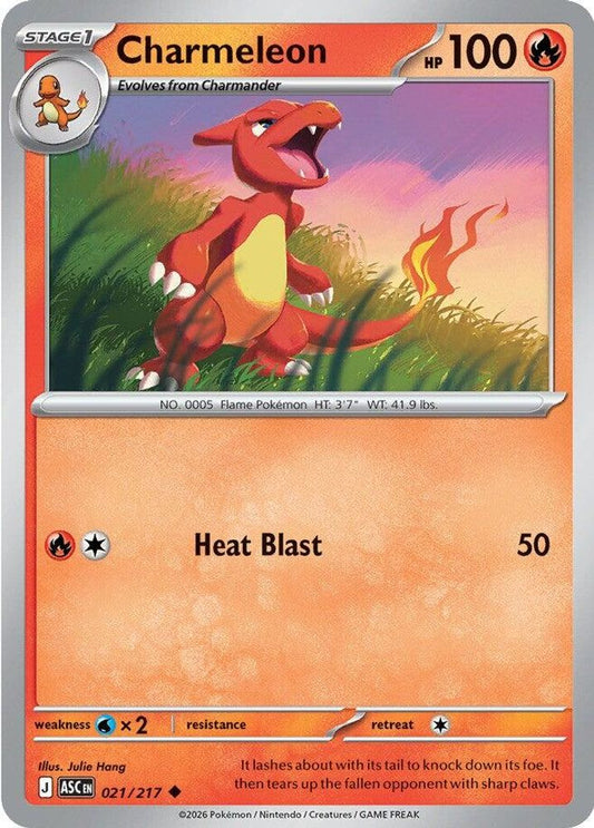 CHARMELEON 021/217 UC ASCENDED HEROES POKEMON NM