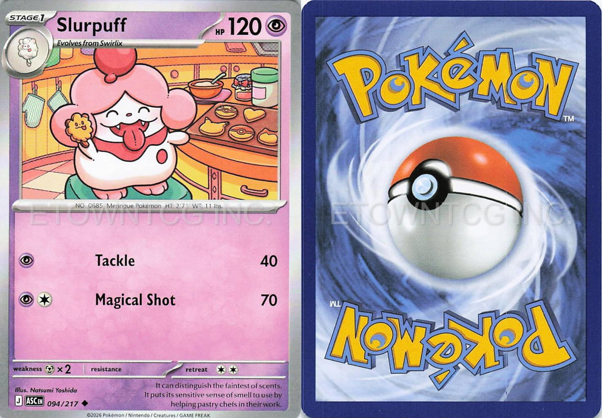 SLURPUFF 094/217 UC ASCENDED HEROES POKEMON NM