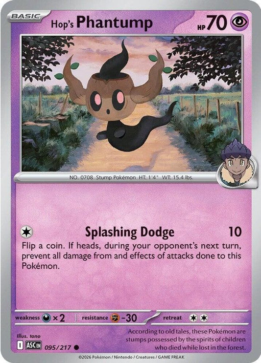 HOP'S PHANTUMP 095/217 C ASCENDED HEROES POKEMON NM