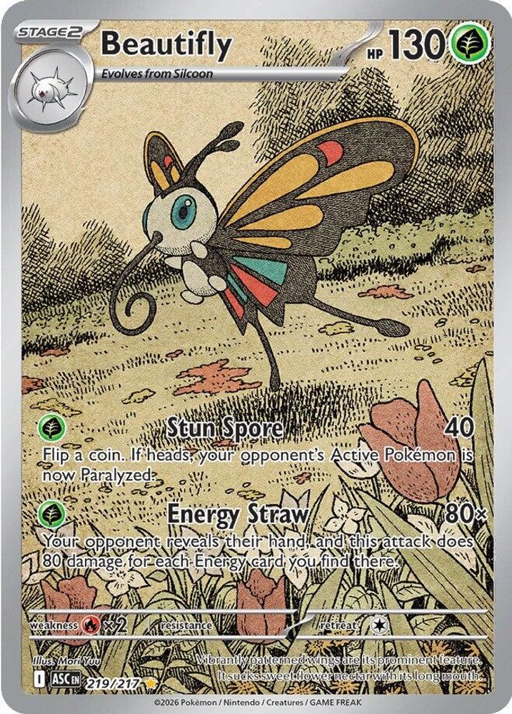 BEAUTIFLY 219/217 IR ASCENDED HEROES POKEMON HOLO NM
