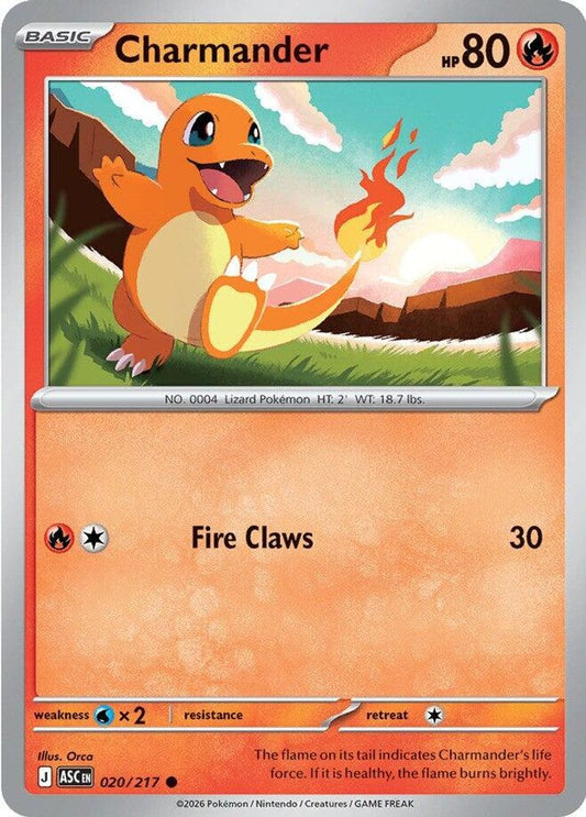 CHARMANDER 020/217 C ASCENDED HEROES POKEMON NM