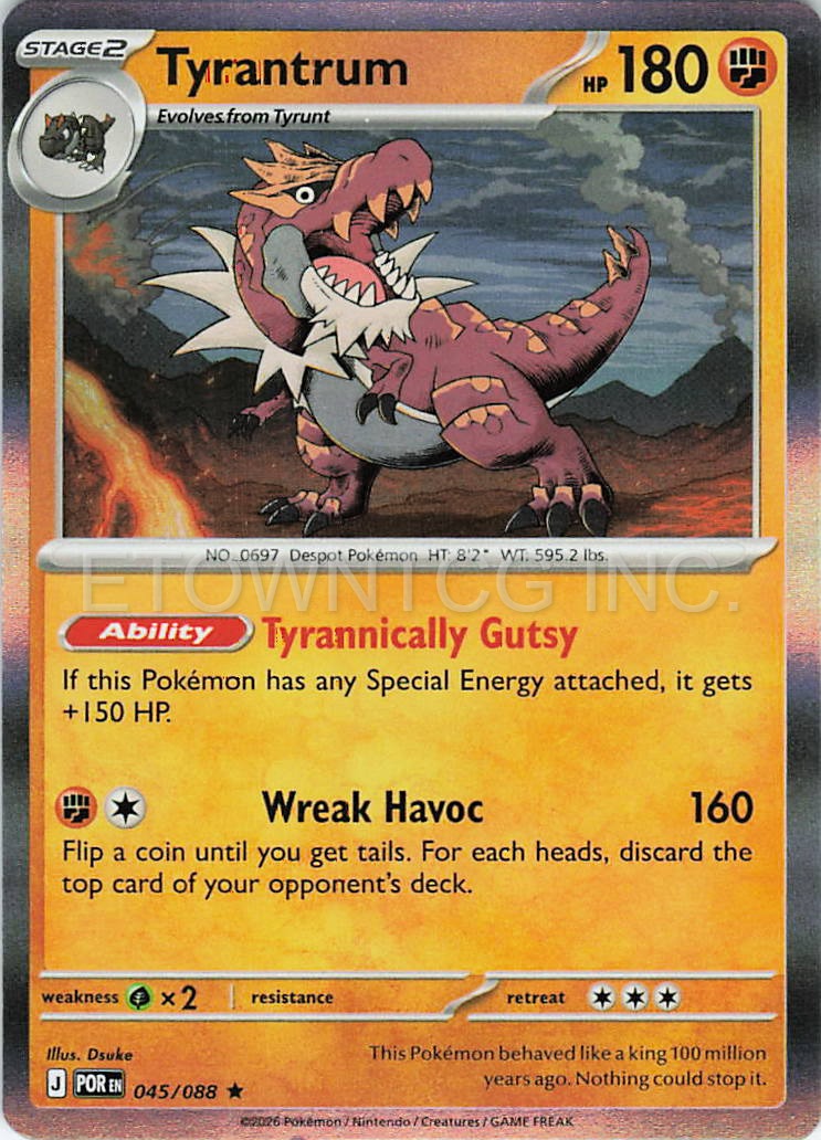 TYRANTRUM 045/088 HOLO R PERFECT ORDER POKEMON NM