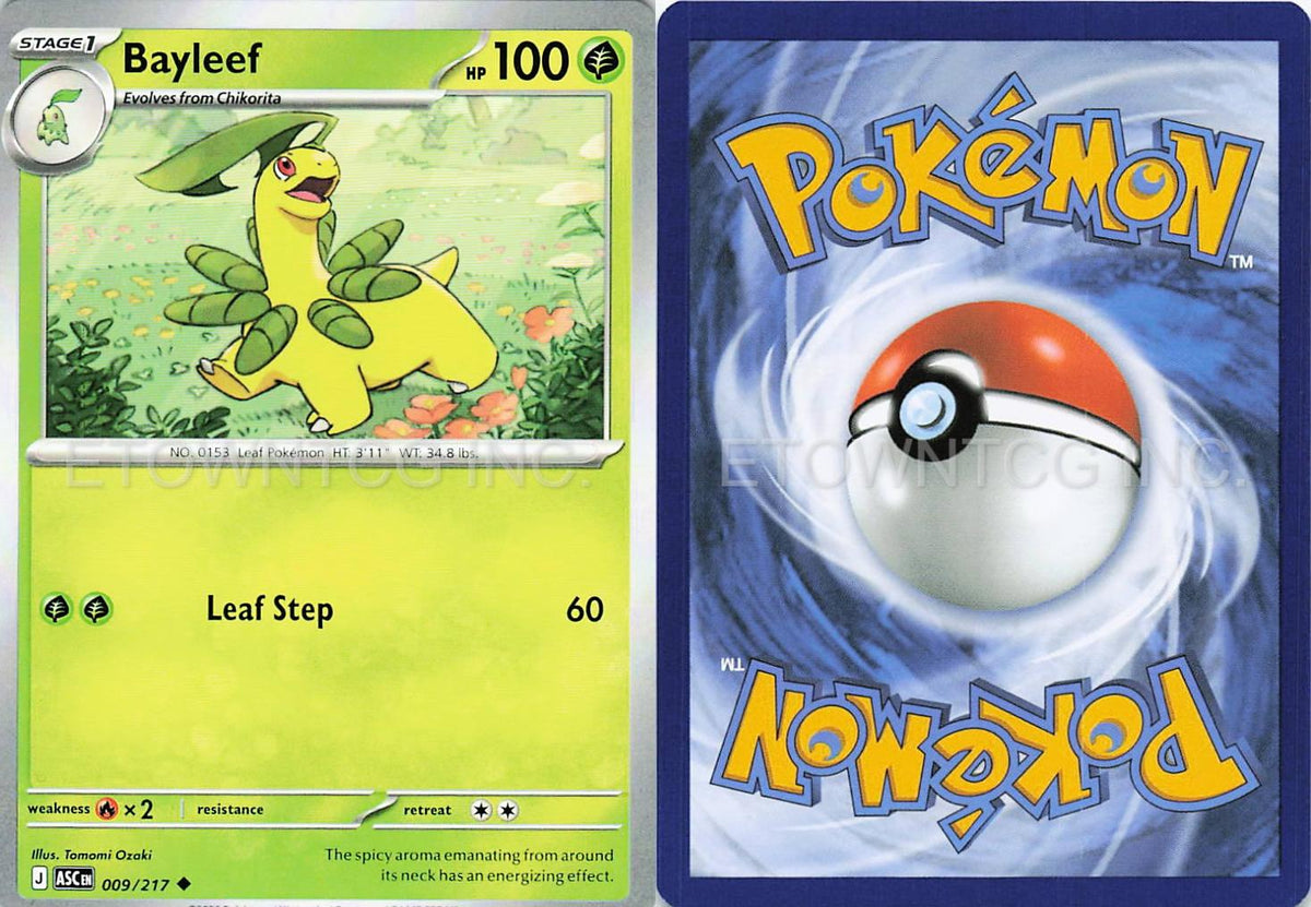 BAYLEEF 009/217 UC ASCENDED HEROES POKEMON NM