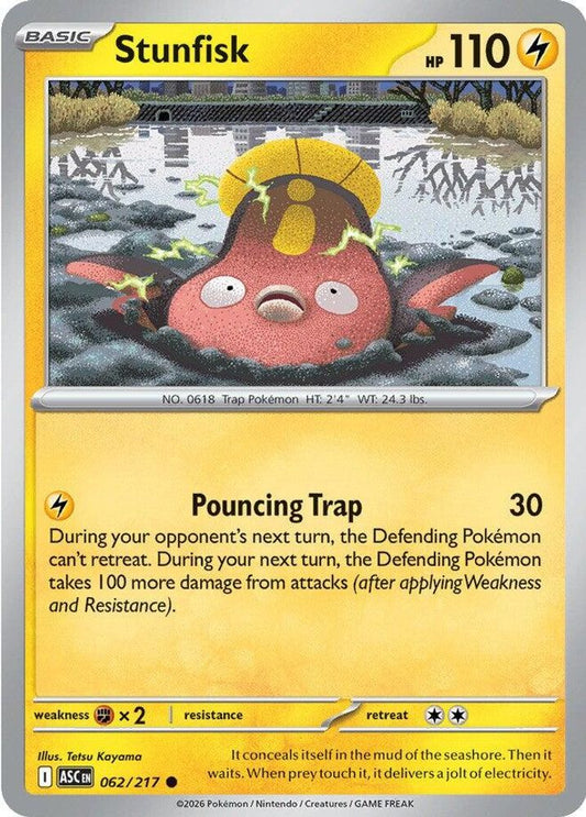 STUNFISK 062/217 C ASCENDED HEROES POKEMON NM