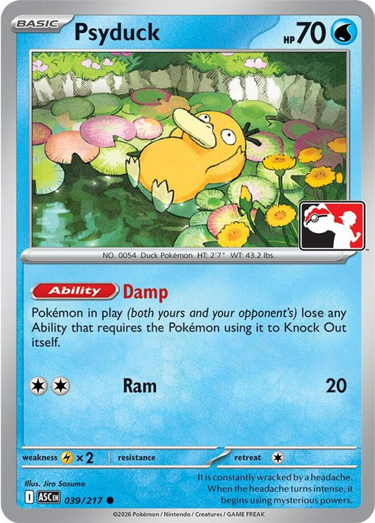 PSYDUCK 039/217 C PRIZE PACK SERIES CARDS POKEMON NM