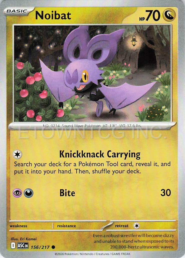 NOIBAT 156/217 C ASCENDED HEROES POKEMON NM