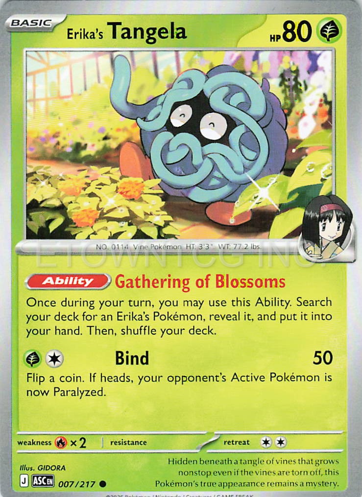 ERIKA'S TANGELA 007/217 C ASCENDED HEROES POKEMON NM