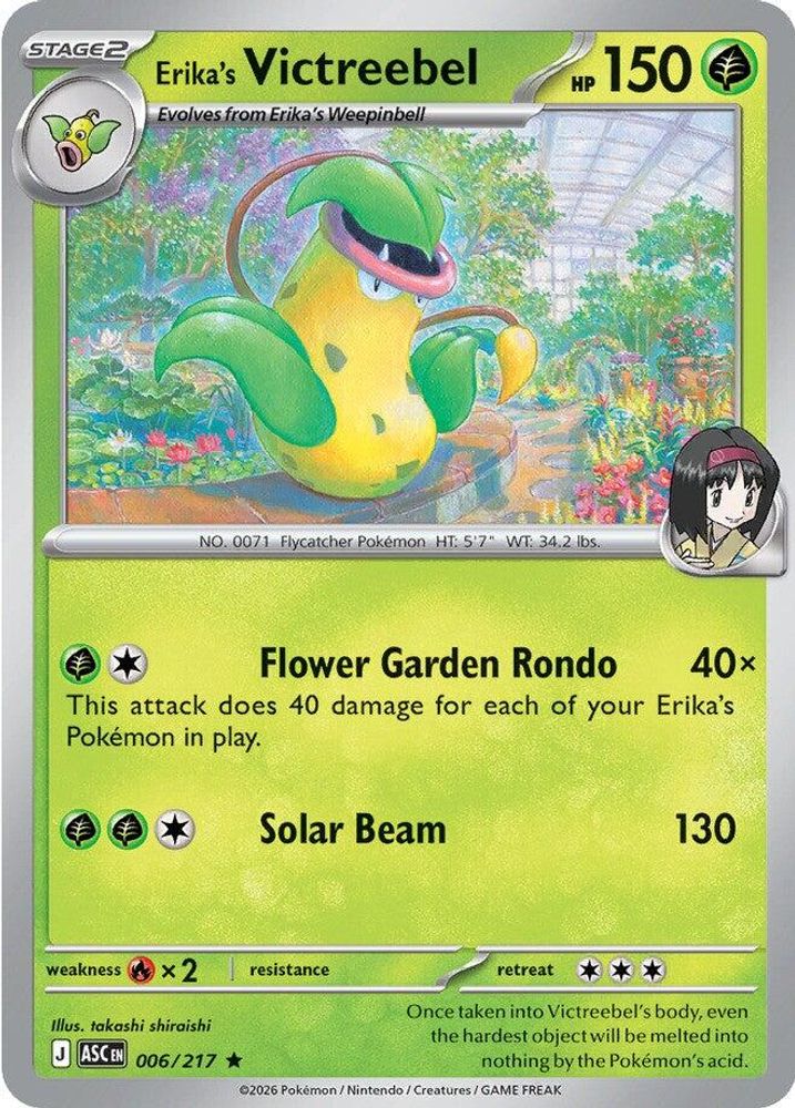 ERIKA'S VICTREEBEL 006/217 R ASCENDED HEROES POKEMON HOLO NM