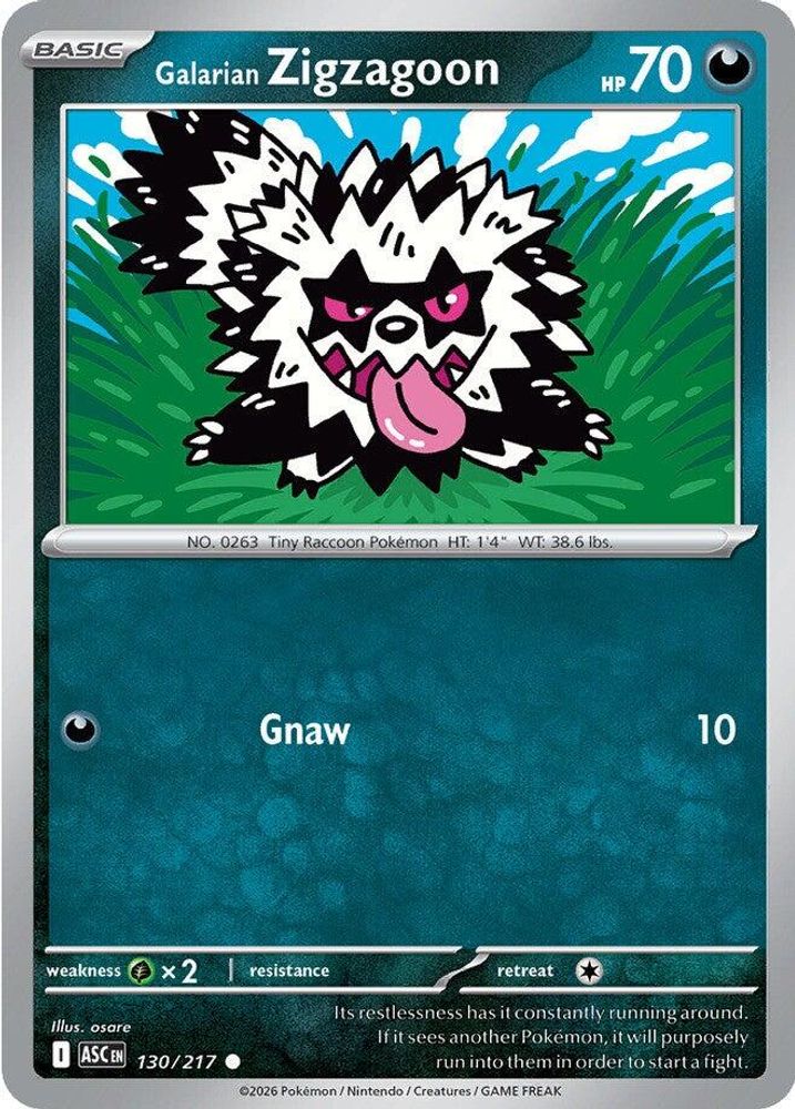 GALARIAN ZIGZAGOON 130/217 C ASCENDED HEROES POKEMON NM