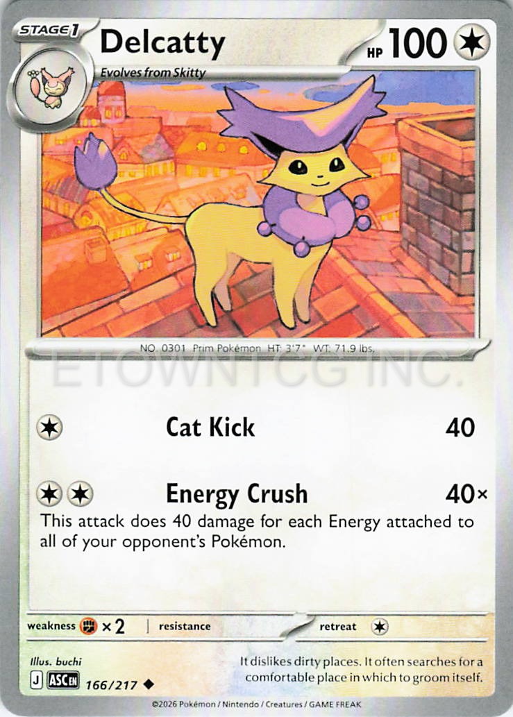 DELCATTY 166/217 UC ASCENDED HEROES POKEMON NM