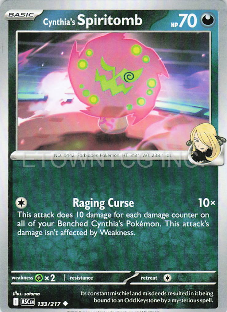 CYNTHIA'S SPIRITOMB 133/217 UC ASCENDED HEROES POKEMON NM