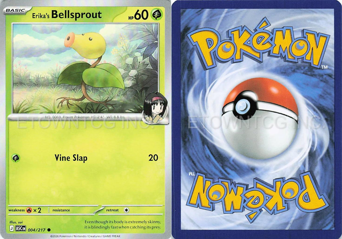 ERIKA'S BELLSPROUT 004/217 C ASCENDED HEROES POKEMON NM