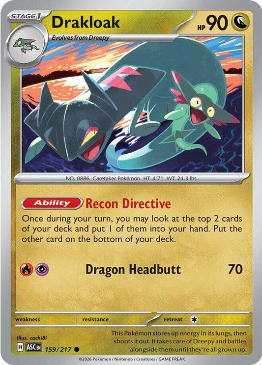 DRAKLOAK 159/217 C ASCENDED HEROES POKEMON NM