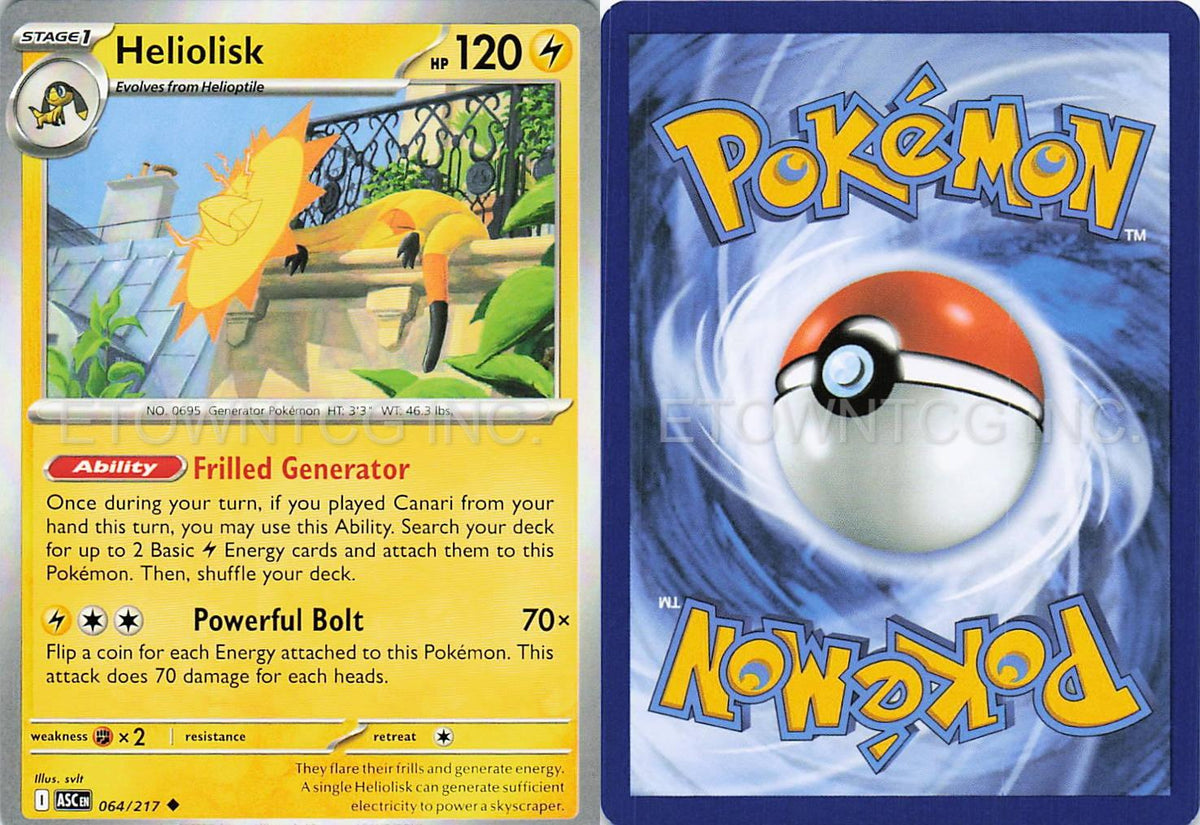 HELIOLISK 064/217 UC ASCENDED HEROES POKEMON NM