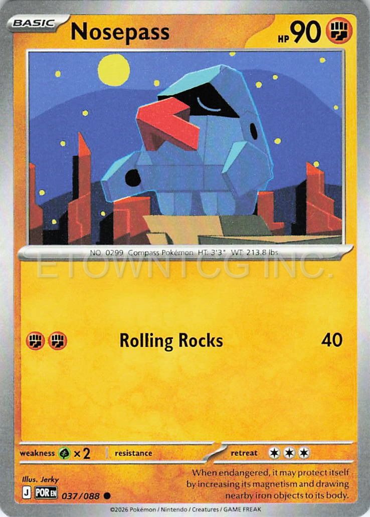 NOSEPASS 037/088 C PERFECT ORDER POKEMON NM
