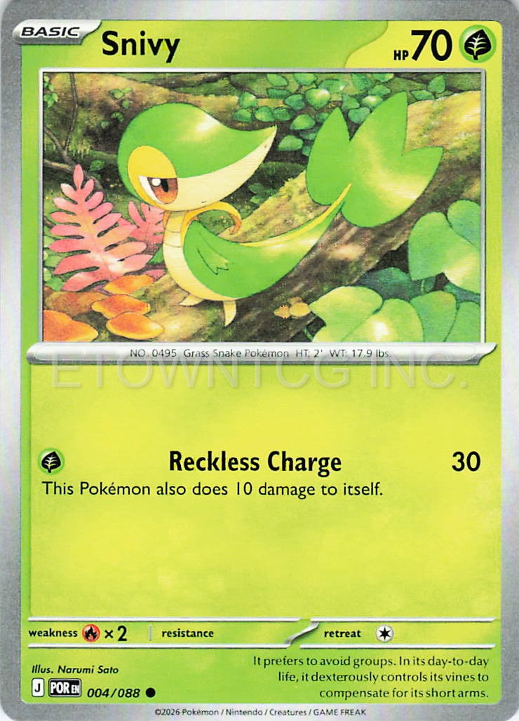 SNIVY 004/088 C PERFECT ORDER POKEMON NM