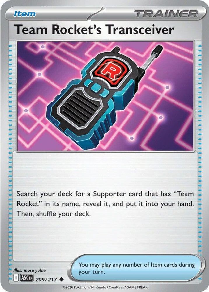 TEAM ROCKET'S TRANSCEIVER 209/217 UC ASCENDED HEROES POKEMON NM