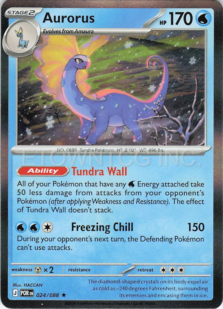 AURORUS 024/088 R PERFECT ORDER POKEMON HOLO NM