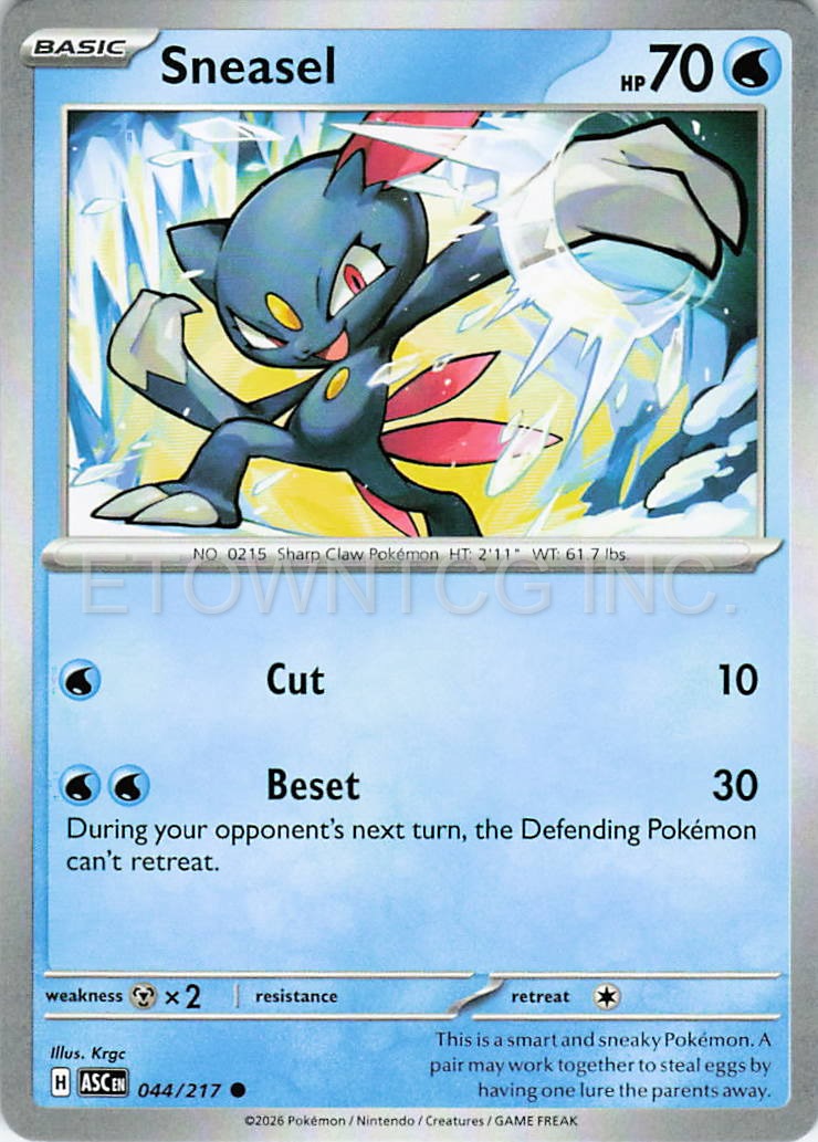 SNEASEL 044/217 C ASCENDED HEROES POKEMON NM