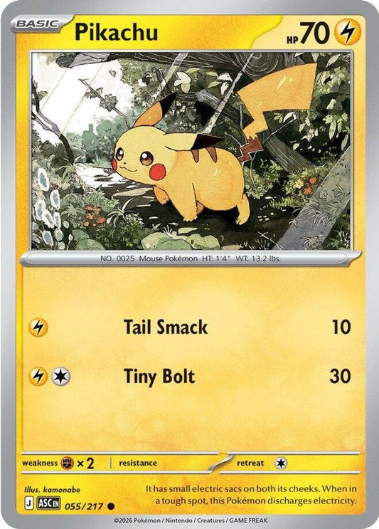 PIKACHU 055/217 C ASCENDED HEROES POKEMON NM