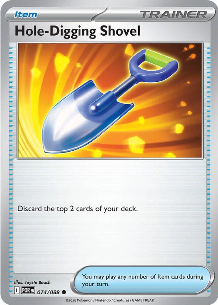 HOLE-DIGGING SHOVEL 074/088 C PERFECT ORDER POKEMON NM