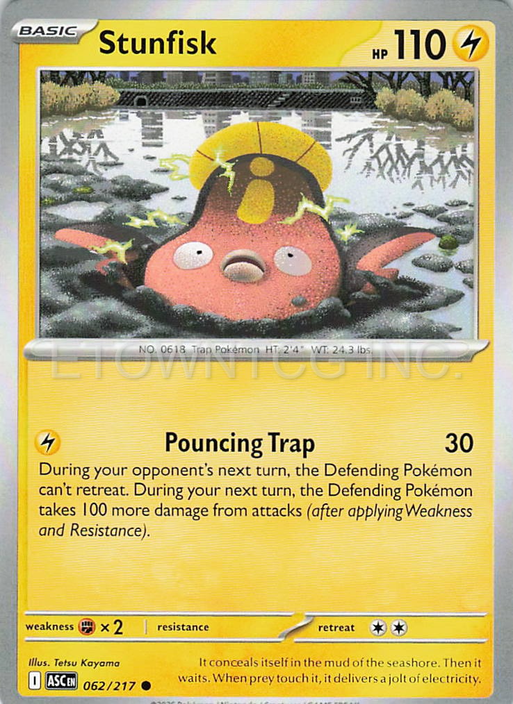 STUNFISK 062/217 C ASCENDED HEROES POKEMON NM