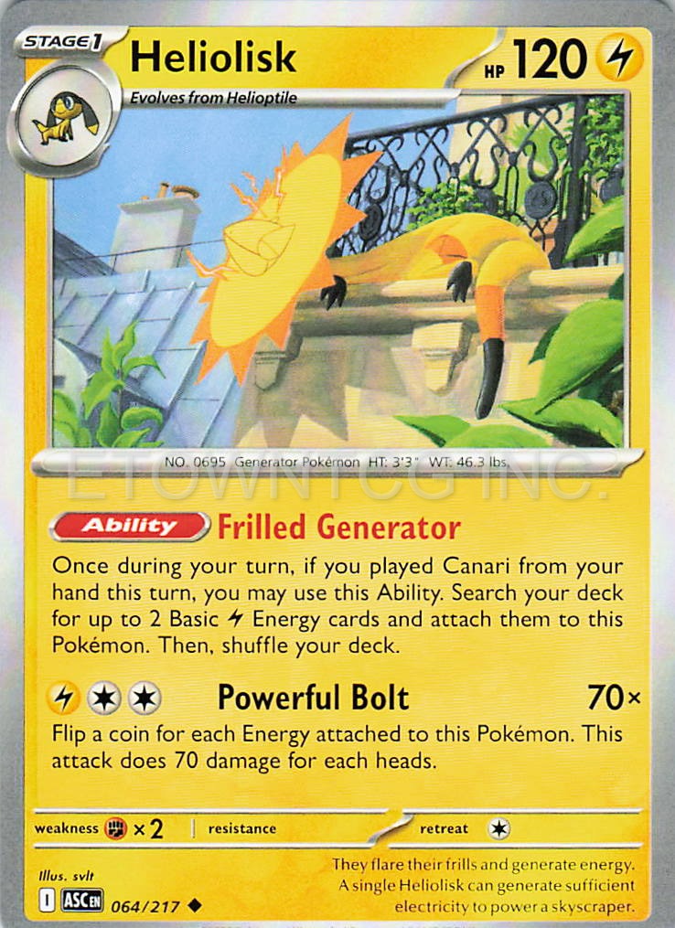 HELIOLISK 064/217 UC ASCENDED HEROES POKEMON NM
