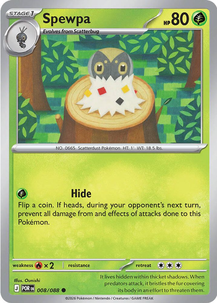 SPEWPA 008/088 C PERFECT ORDER POKEMON NM