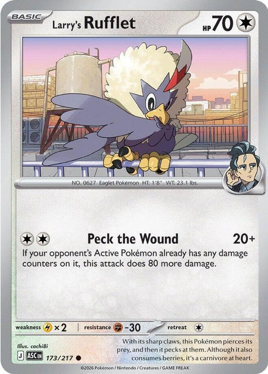 LARRY'S RUFFLET 173/217 C ASCENDED HEROES POKEMON NM